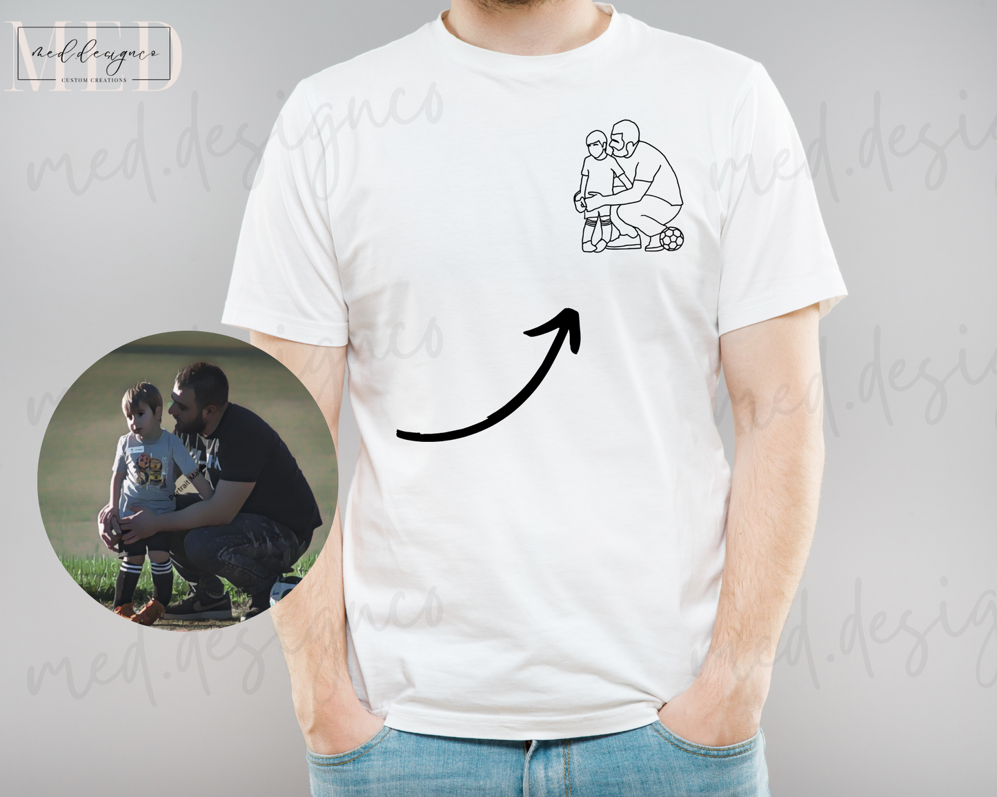 dad + me portrait t-shirt 👕