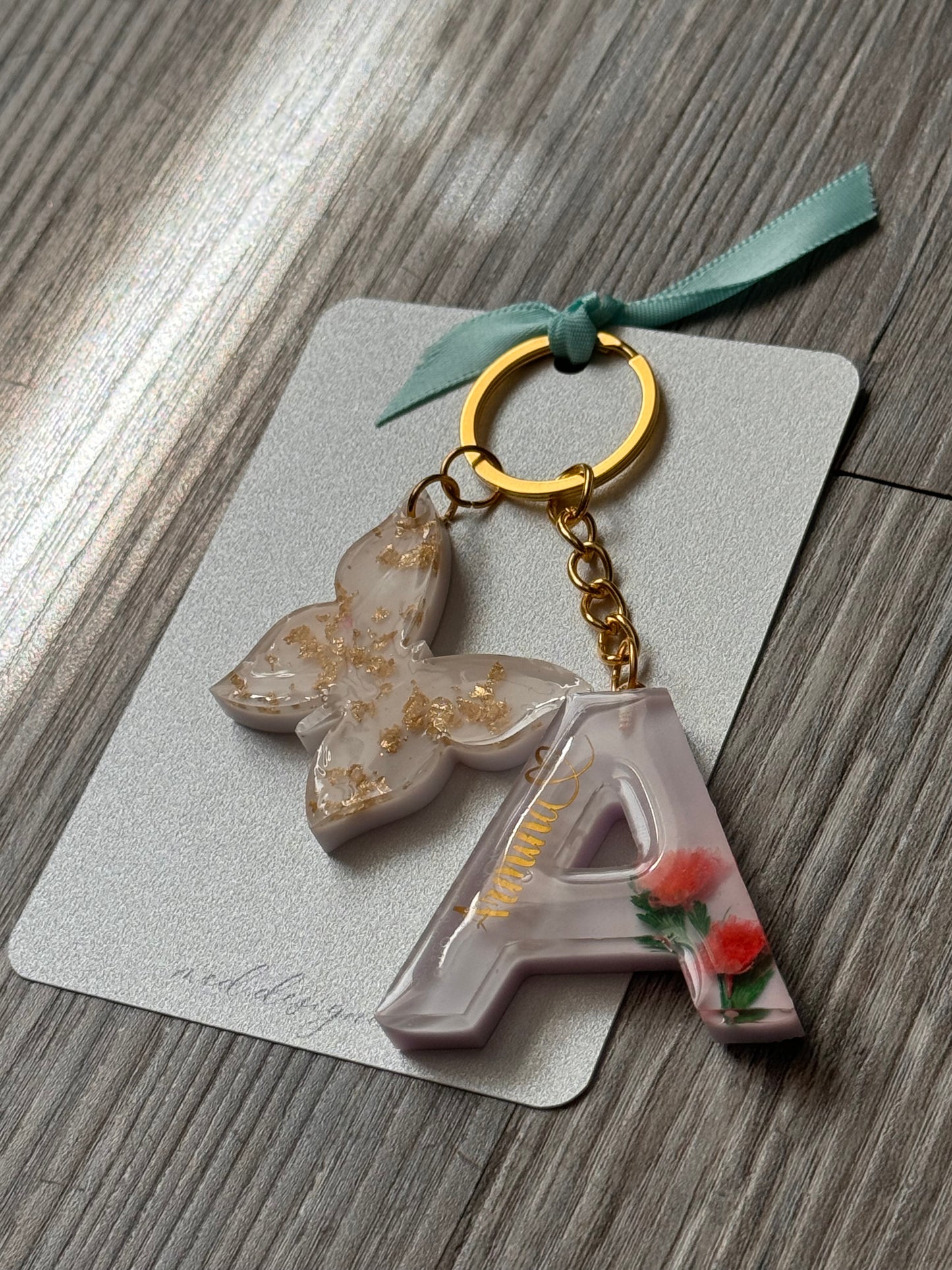 personalized initial keychain