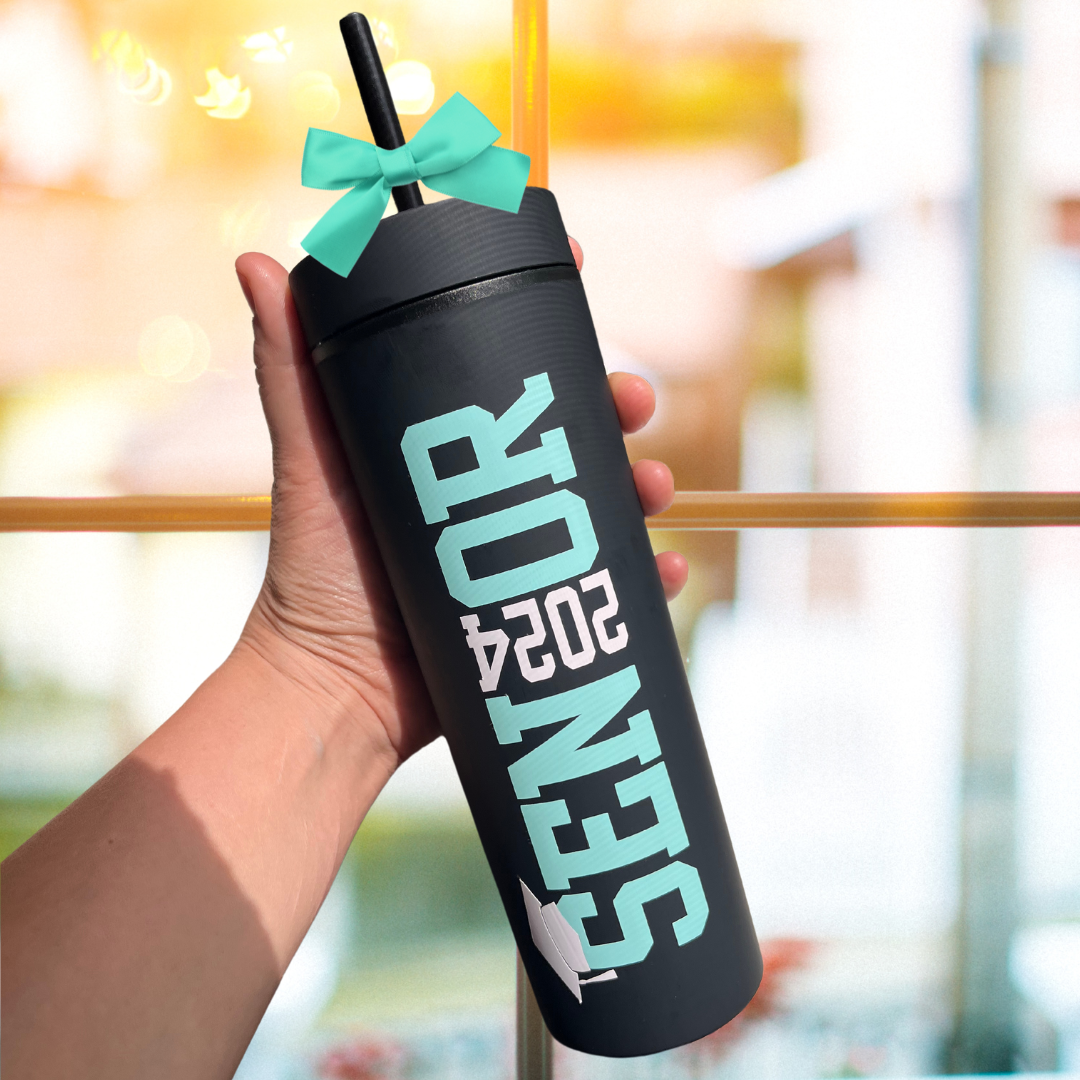 matte black senior tumbler